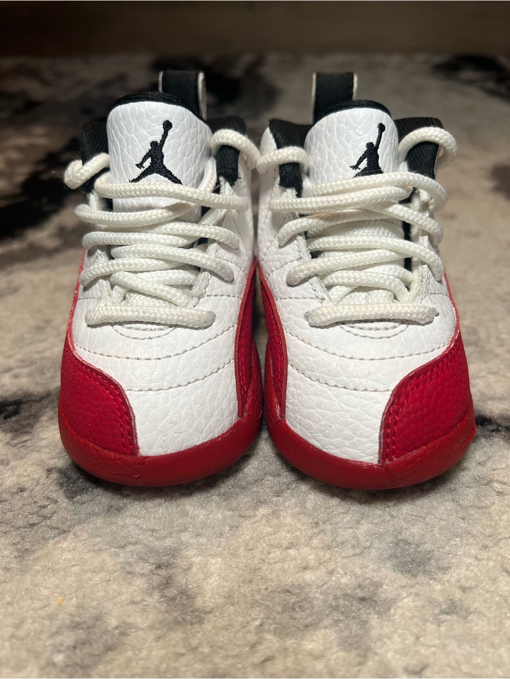 Nike Toddler Sneakers in White and Red with Black Jumpman